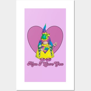 Funny, Hippy Valentines, Man I Love You, Tie Dye Gnome Posters and Art